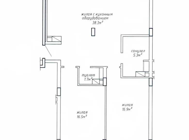 3 room apartment 85 m² Minsk, Belarus