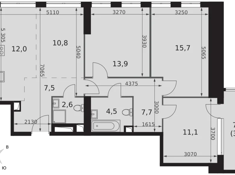 Wohnung 4 zimmer 89 m² Konkovo District, Russland