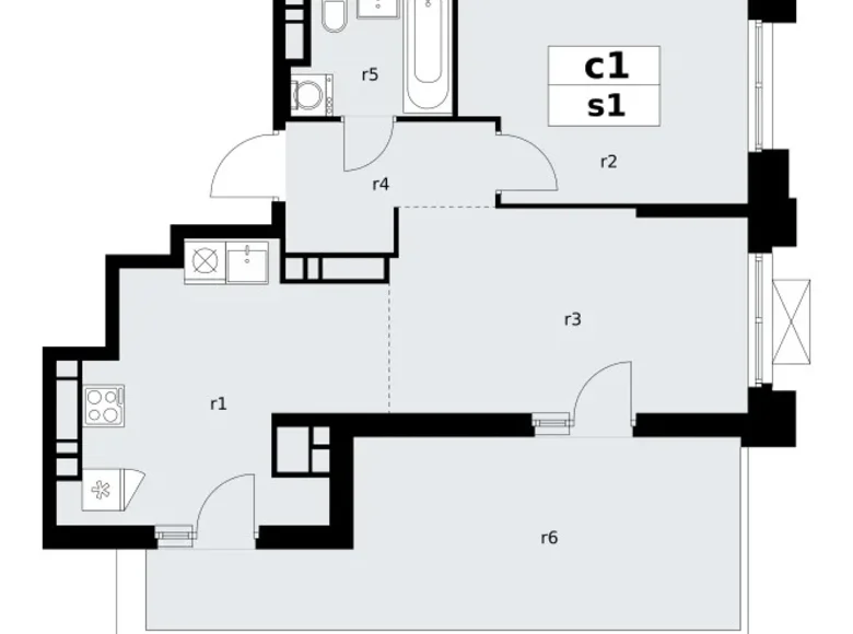 Wohnung 2 zimmer 55 m² poselenie Sosenskoe, Russland