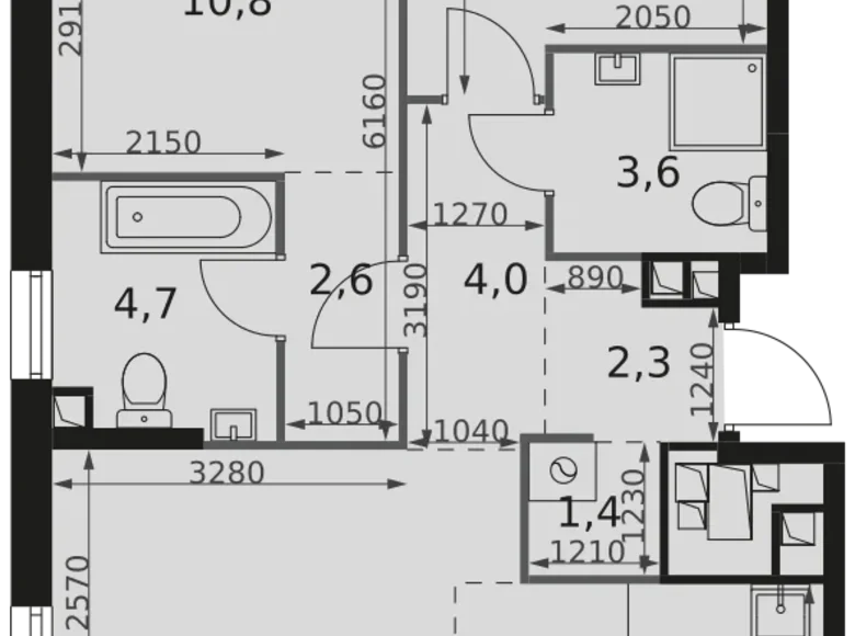 Mieszkanie 3 pokoi 64 m² Moskwa, Rosja