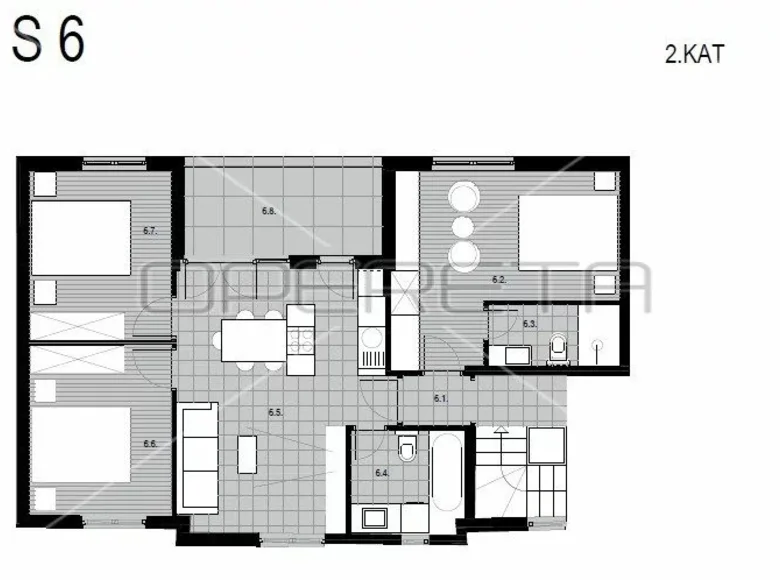 4 room apartment with Ownership document for sale in Murter, Croatia