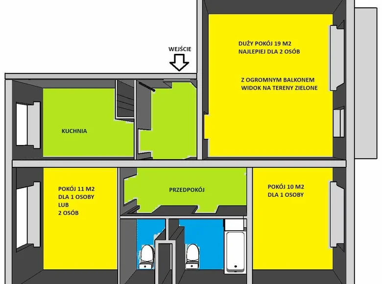 Apartamento 3 habitaciones 62 m² en Breslavia, Polonia