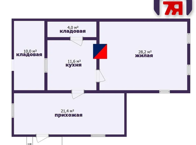 House 40 m² Kvasynicy, Belarus