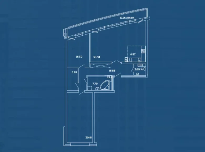 2 bedroom apartment 138 m² Minsk, Belarus