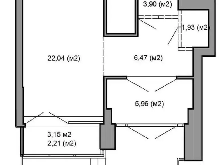 Appartement 1 chambre 46 m² Minsk, Biélorussie