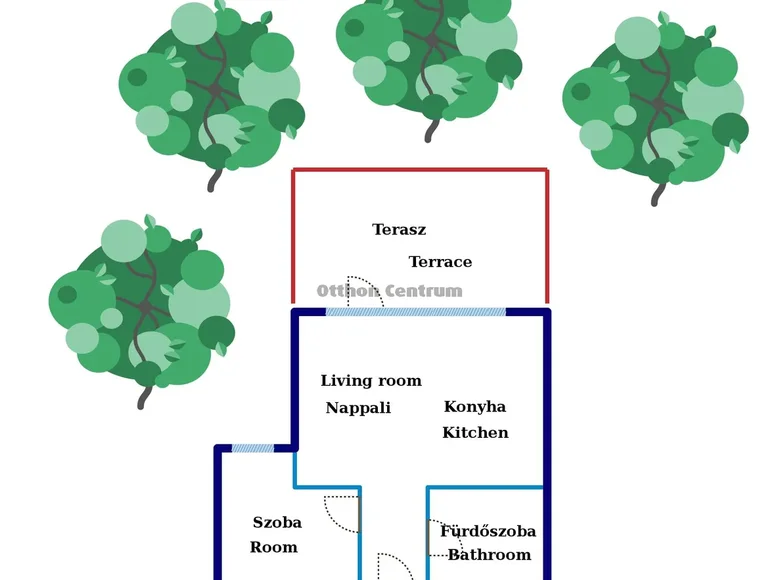 Mieszkanie 2 pokoi 39 m² Budapeszt, Węgry