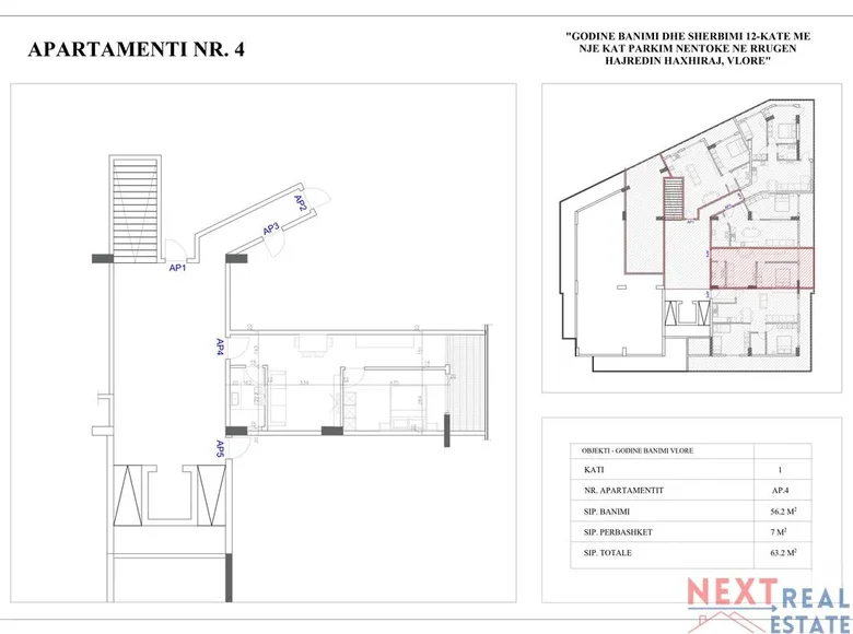1 bedroom apartment 57 m² Bashkia Vlore, Albania