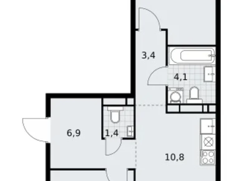 Apartamento 3 habitaciones 60 m² Vnukovo, Rusia