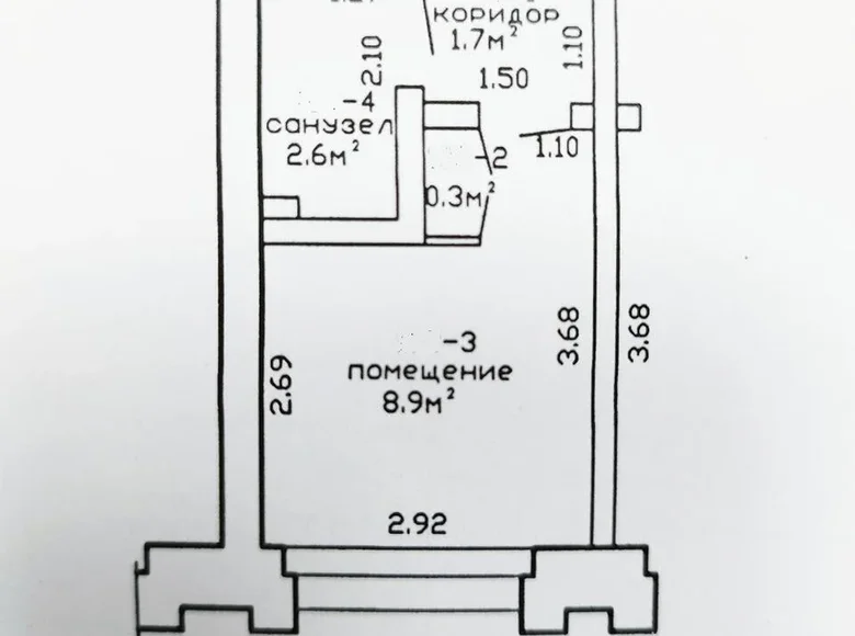 1 room apartment 14 m² Pakaliubicki sielski Saviet, Belarus