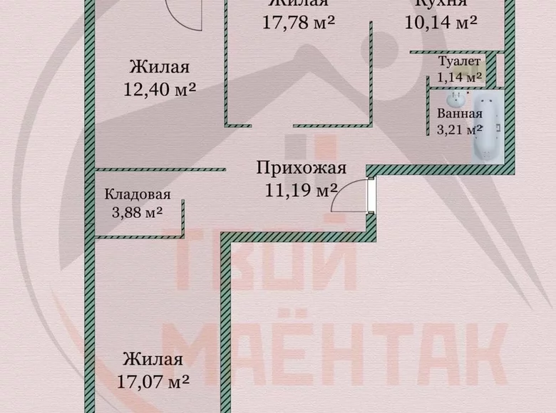 Apartamento 3 habitaciones 78 m² Maculiscy, Bielorrusia