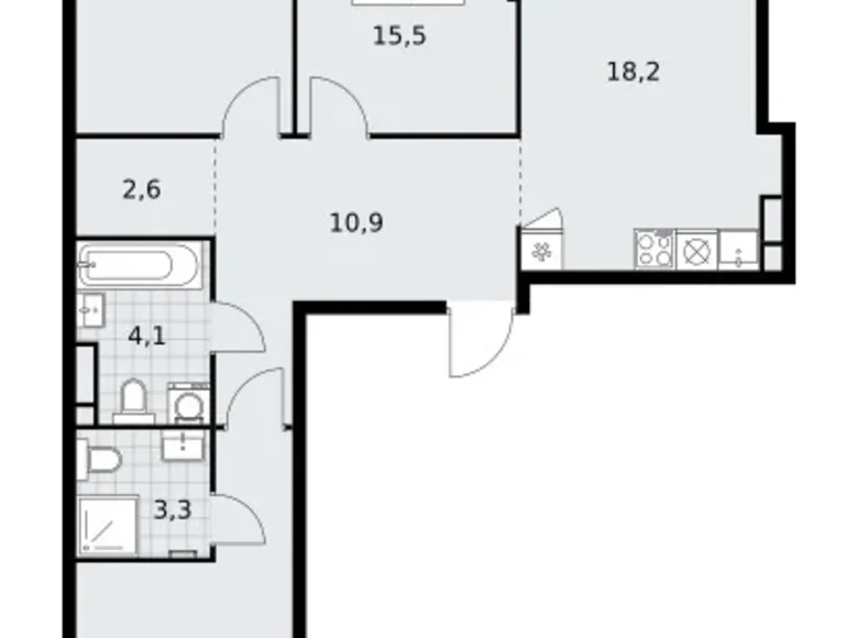 Wohnung 3 Zimmer 85 m² Südwestlicher Verwaltungsbezirk, Russland