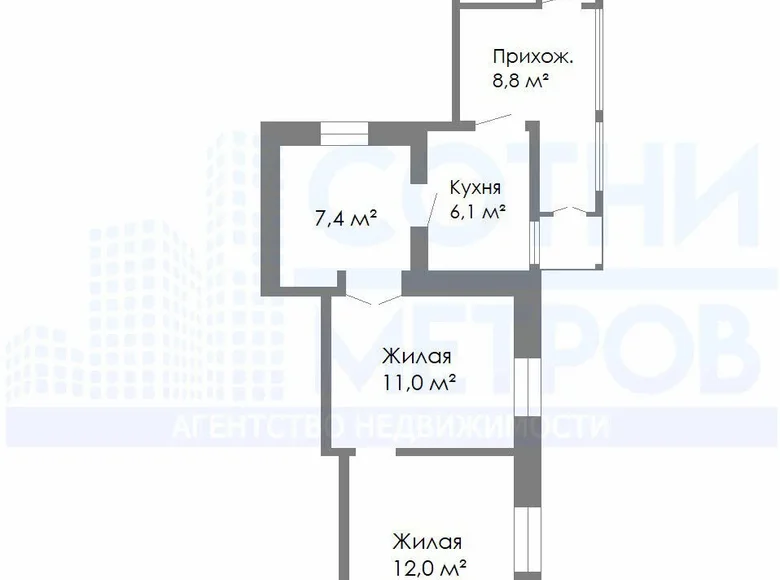 Квартира 45 м² Минск, Беларусь