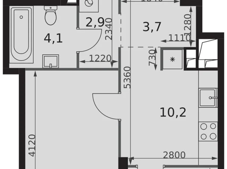 Mieszkanie 1 pokój 36 m² North-Western Administrative Okrug, Rosja