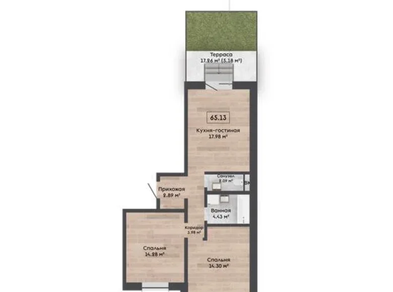 Wohnung 3 zimmer 65 m² Kalodziscanski sielski Saviet, Belarus