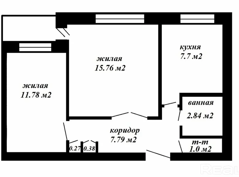 Квартира 2 комнаты 48 м² Сухорукие, Беларусь