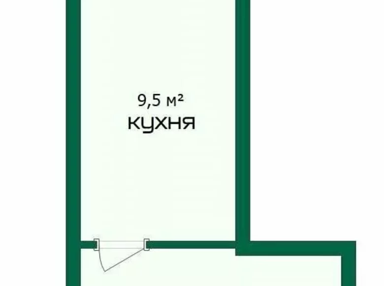 Квартира 1 комната 23 м² Барановичи, Беларусь