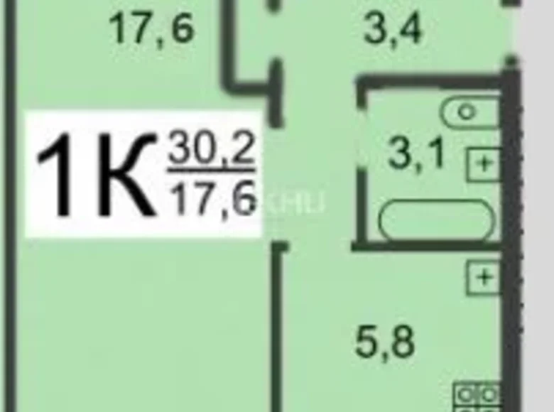 Квартира 30 м² Балахна, Россия
