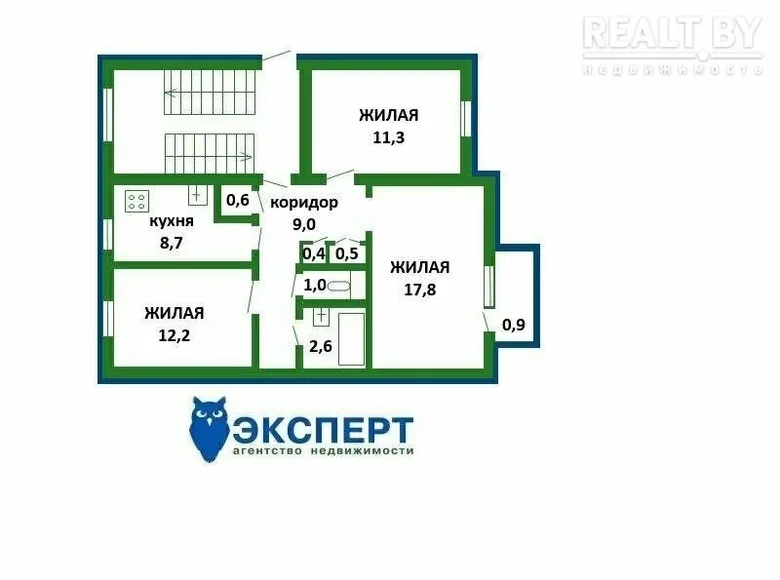 3 room apartment 64 m² Myadzel District, Belarus