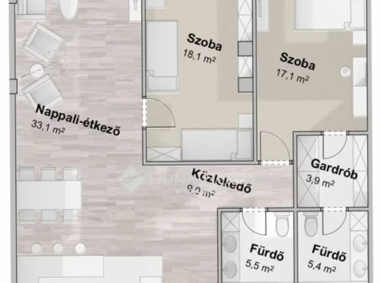 Apartment 128 m² Szegedi jaras, Hungary