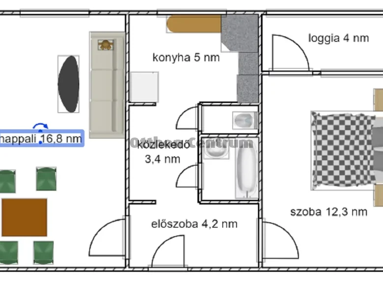 Wohnung 2 Zimmer 50 m² Budapest, Ungarn