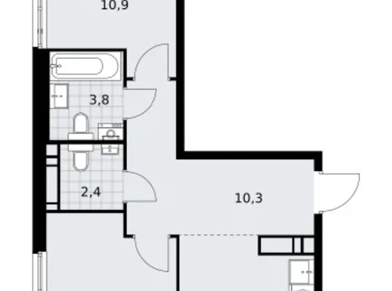 Квартира 2 комнаты 54 м² поселение Сосенское, Россия