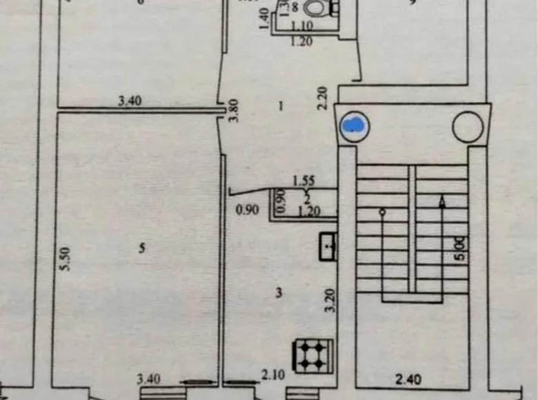 Kvartira 3 xonalar 76 m² in Shaykhontohur Tumani