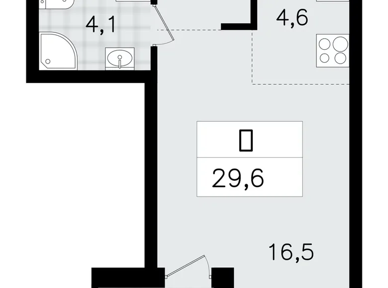 Appartement 1 chambre 30 m² Vsevolozhsk, Fédération de Russie