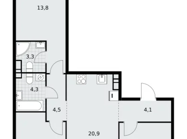 Wohnung 3 zimmer 76 m² Postnikovo, Russland