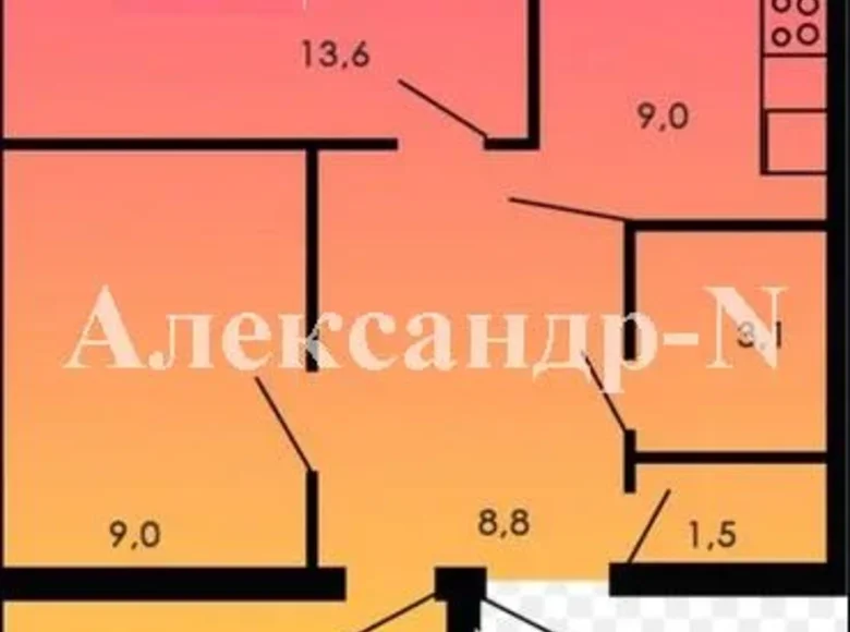 Квартира 3 комнаты 54 м² Северодонецк, Украина