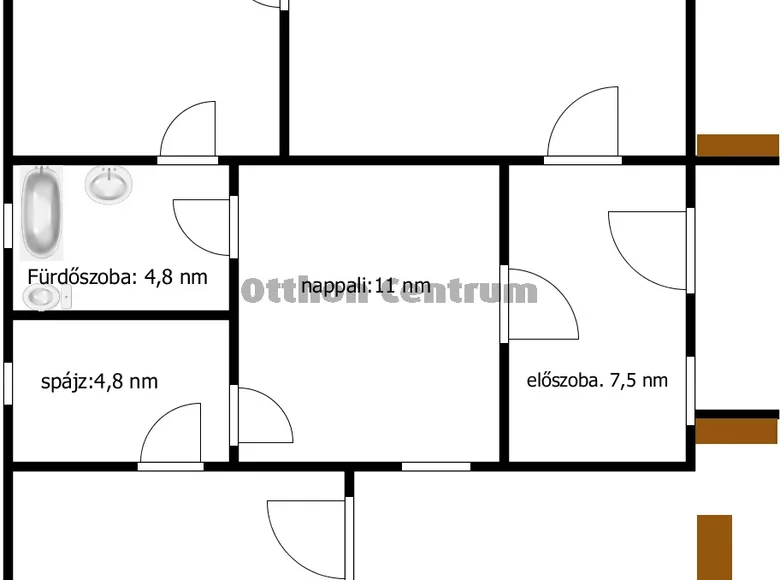Dom 3 pokoi 77 m² Aranyosapati, Węgry
