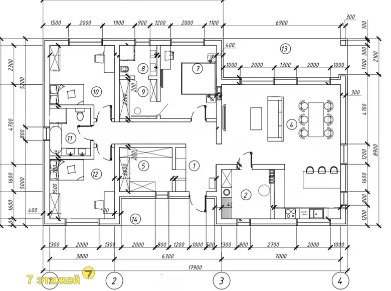 Cottage 197 m² Jzufouski sielski Saviet, Belarus