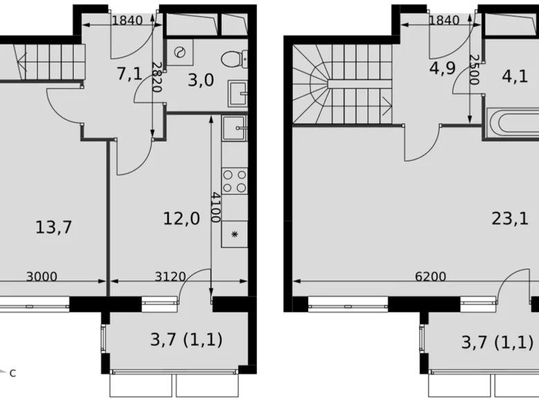 Apartamento 2 habitaciones 70 m² Razvilka, Rusia