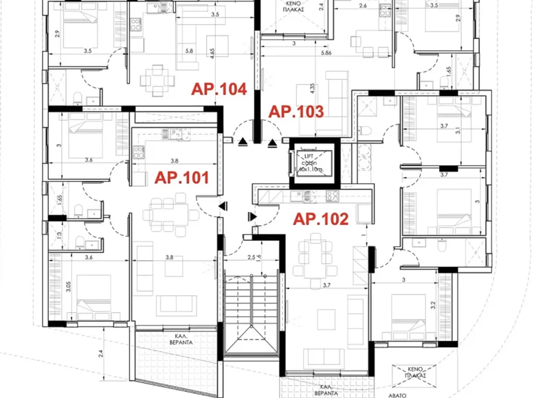 1 bedroom apartment 51 m² Trachoni Municipality, Cyprus