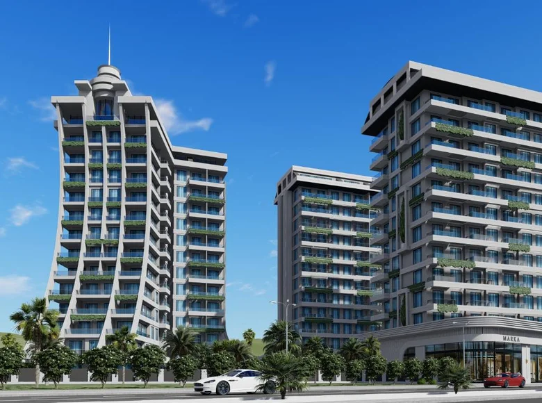 Квартира 1 комната 53 м² Махмутлар центр, Турция