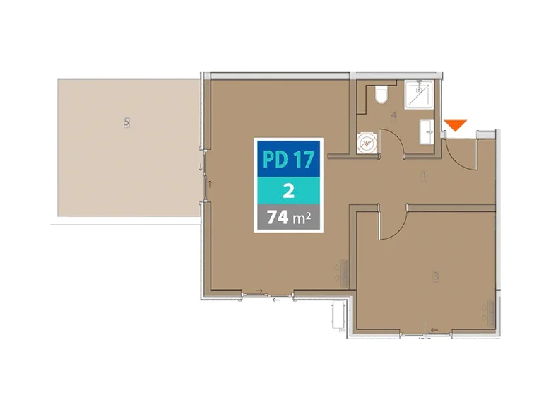 Wohnung 2 zimmer 74 m² Provodina, Montenegro