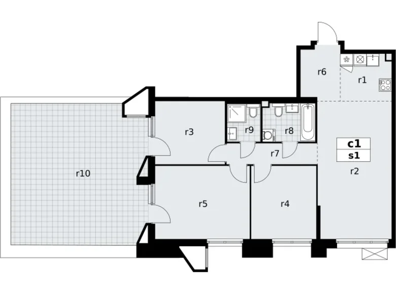 Wohnung 4 zimmer 96 m² poselenie Sosenskoe, Russland