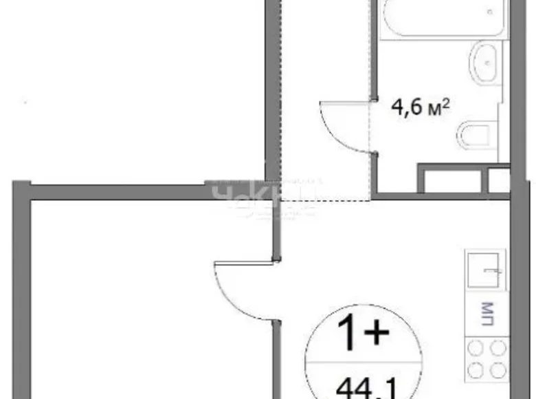 Apartment 44 m² Nizhny Novgorod, Russia