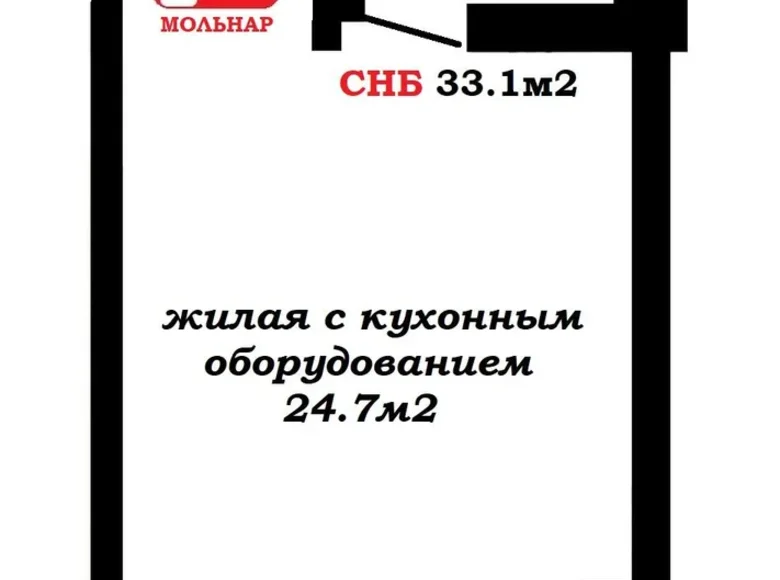 Appartement 1 chambre 29 m² Minsk, Bélarus