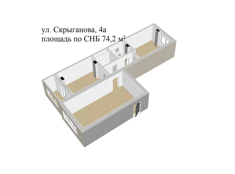 Mieszkanie 3 pokoi 74 m² Mińsk, Białoruś