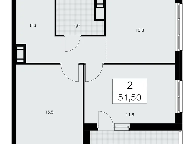 Apartamento 2 habitaciones 52 m² Krasnoye Selo, Rusia