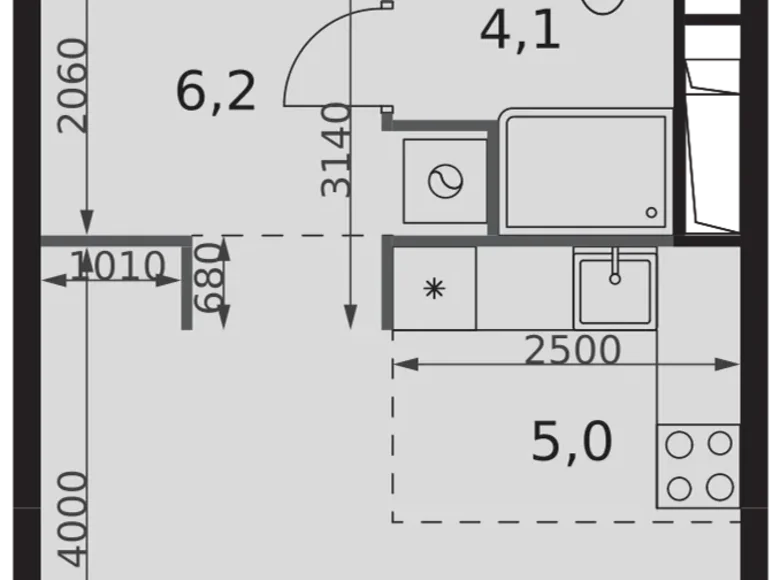 Студия 1 комната 30 м² Москва, Россия