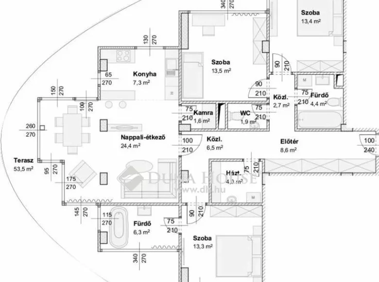 Wohnung 115 m² Kreis Szegedin, Ungarn