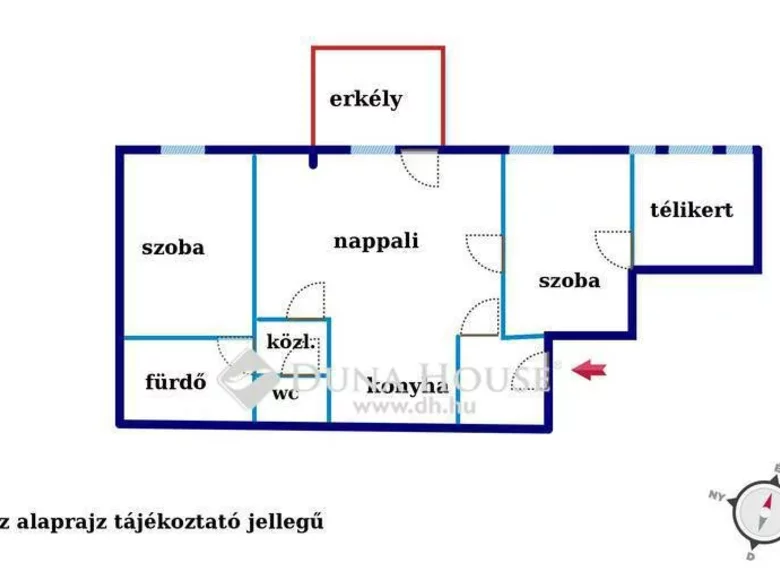 Mieszkanie 77 m² Balatonlelle, Węgry