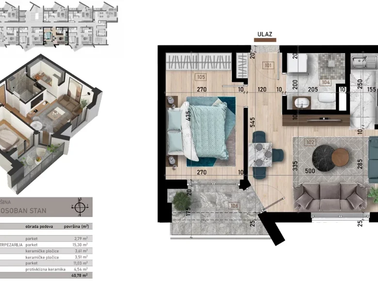 Квартира 1 спальня 41 м² Черногория, Черногория