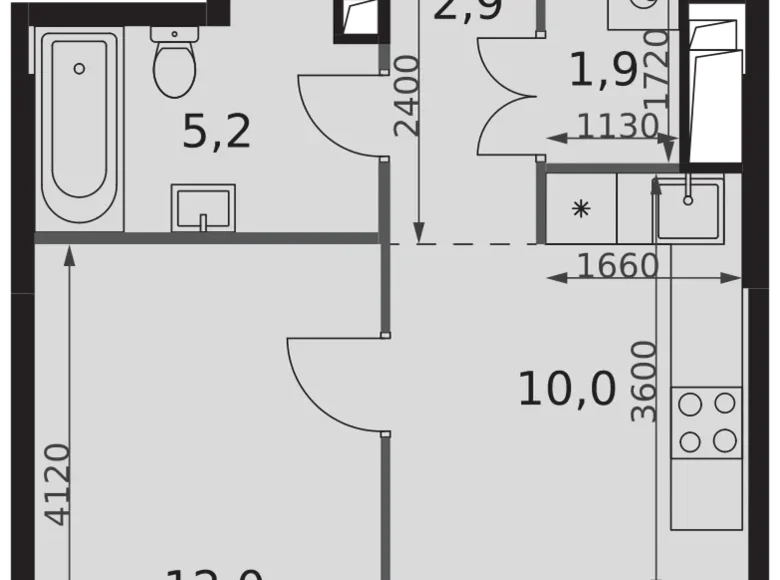 Apartamento 1 habitación 35 m² North-Western Administrative Okrug, Rusia