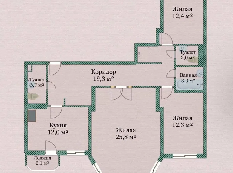 Apartamento 3 habitaciones 91 m² Scomyslicki sielski Saviet, Bielorrusia