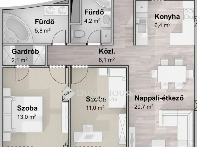 Apartment 83 m² Szegedi jaras, Hungary