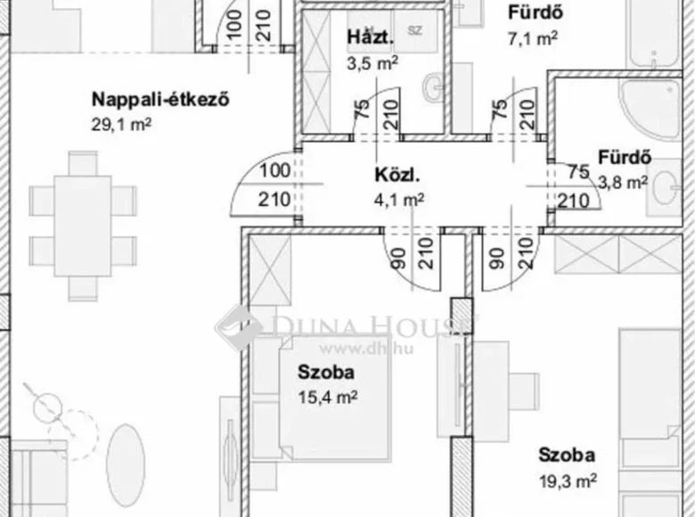 Apartamento 108 m² Szegedi jaras, Hungría