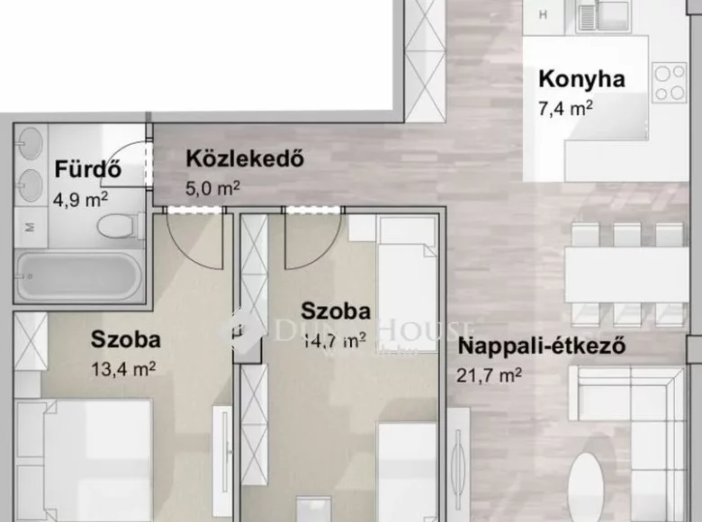 Apartment 85 m² Szegedi jaras, Hungary