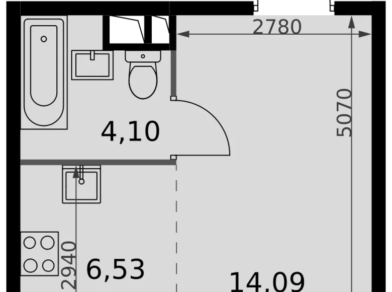 Estudio 1 habitación 25 m² Moscú, Rusia